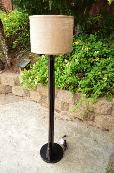 RECLAIMED LIVE EDGE SLAB SWING ARM FLOOR LAMP